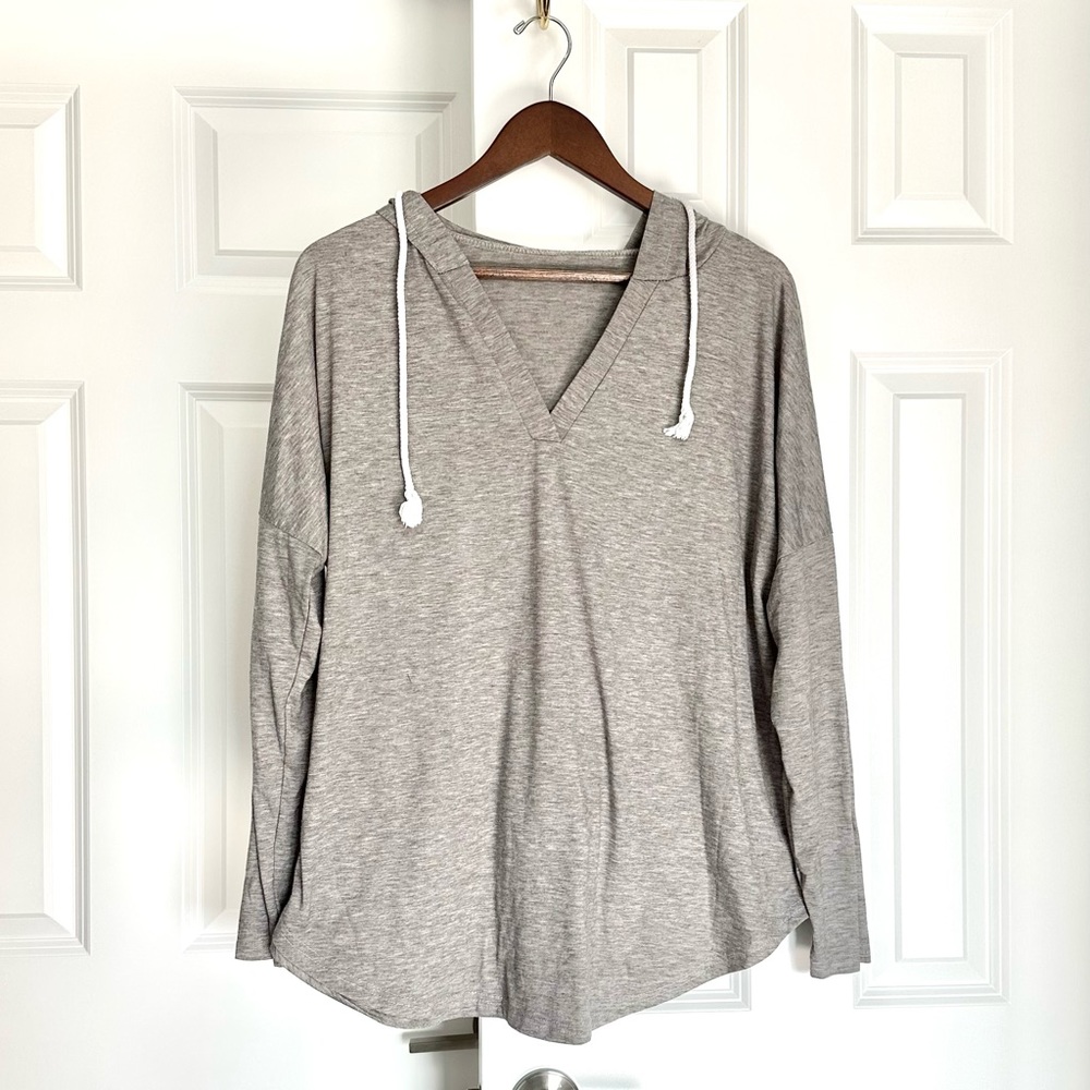 XL Poly Cotton Heather Grey Hoodie